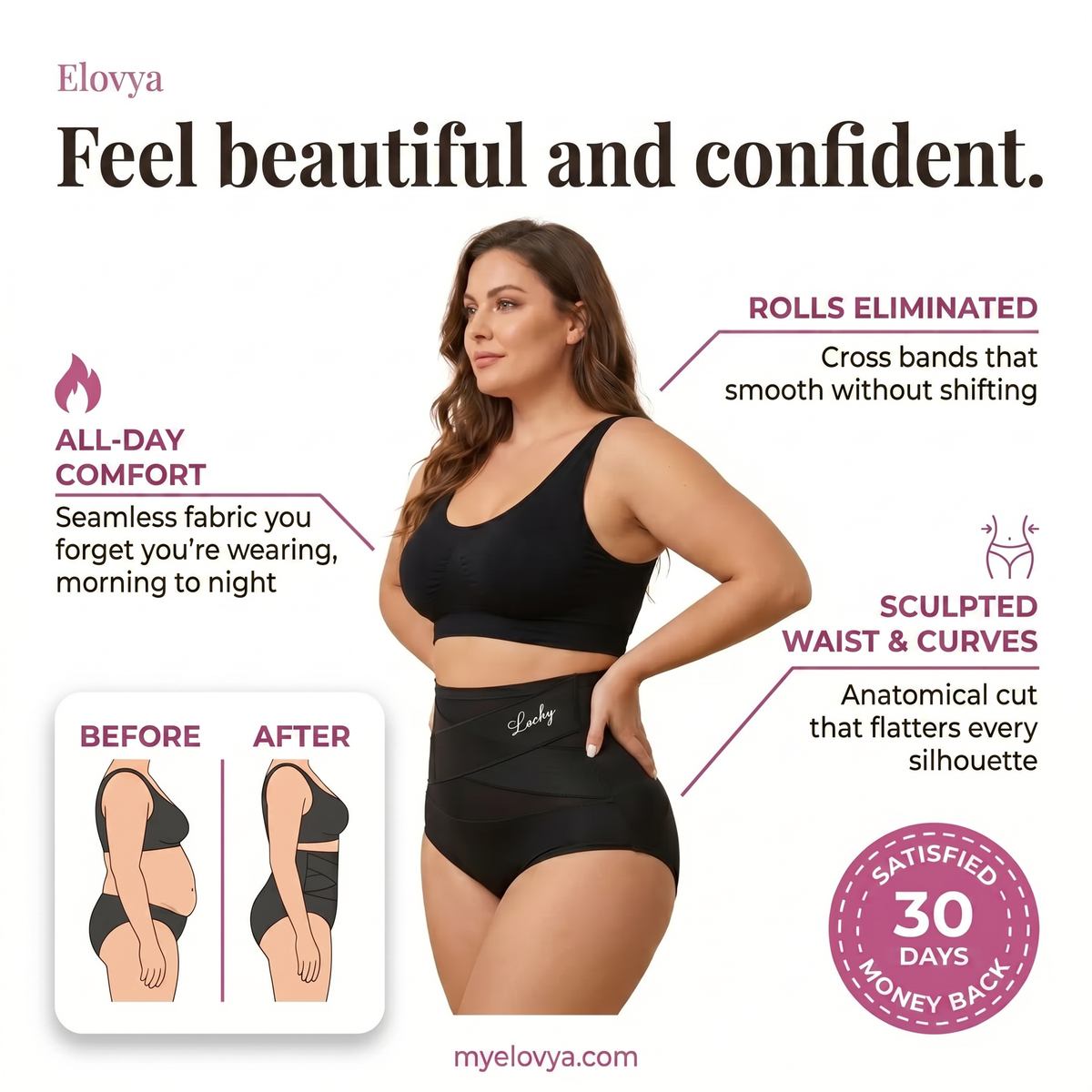 High-Waisted Shaping Brief – Seamless Tummy Control