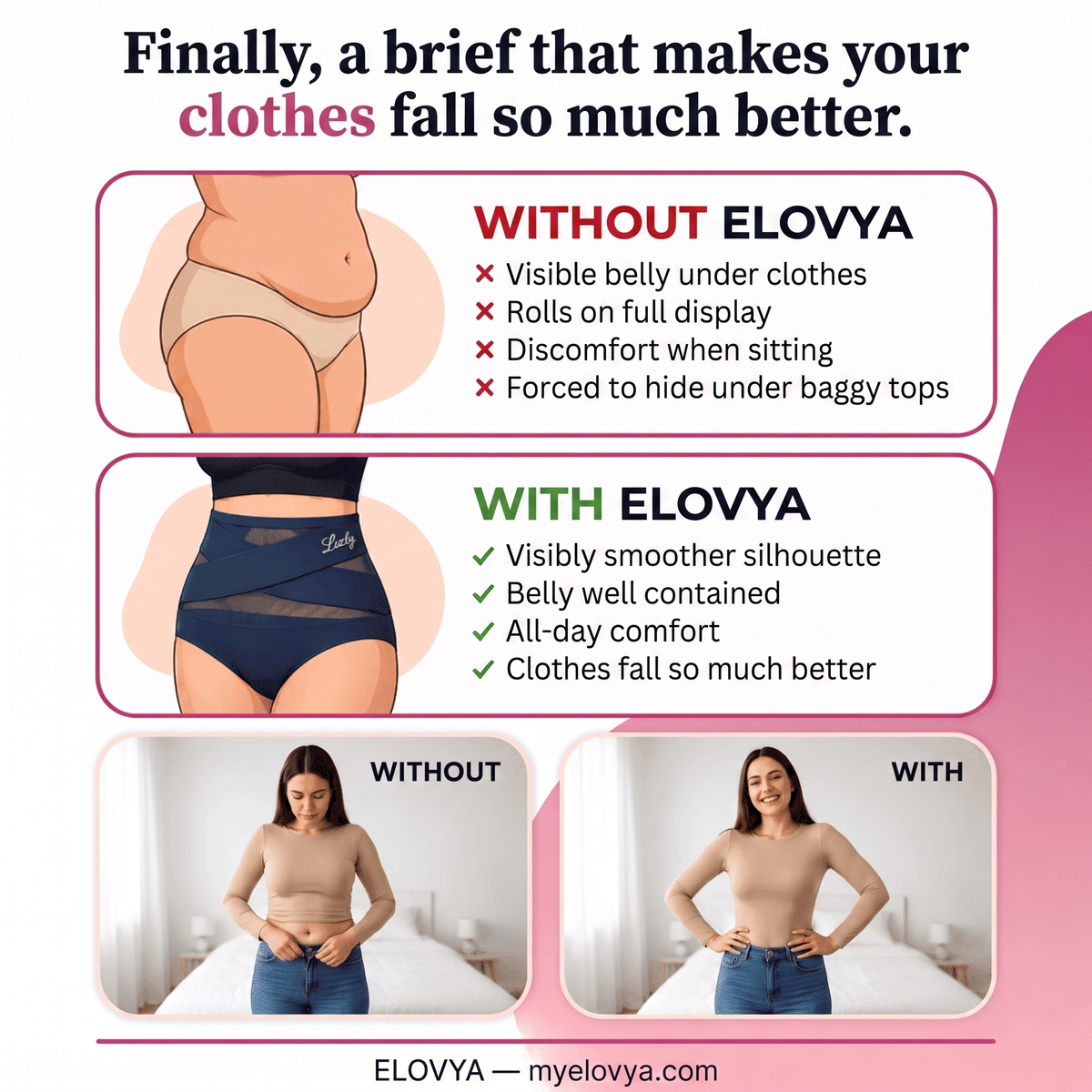 High-Waisted Shaping Brief – Seamless Tummy Control