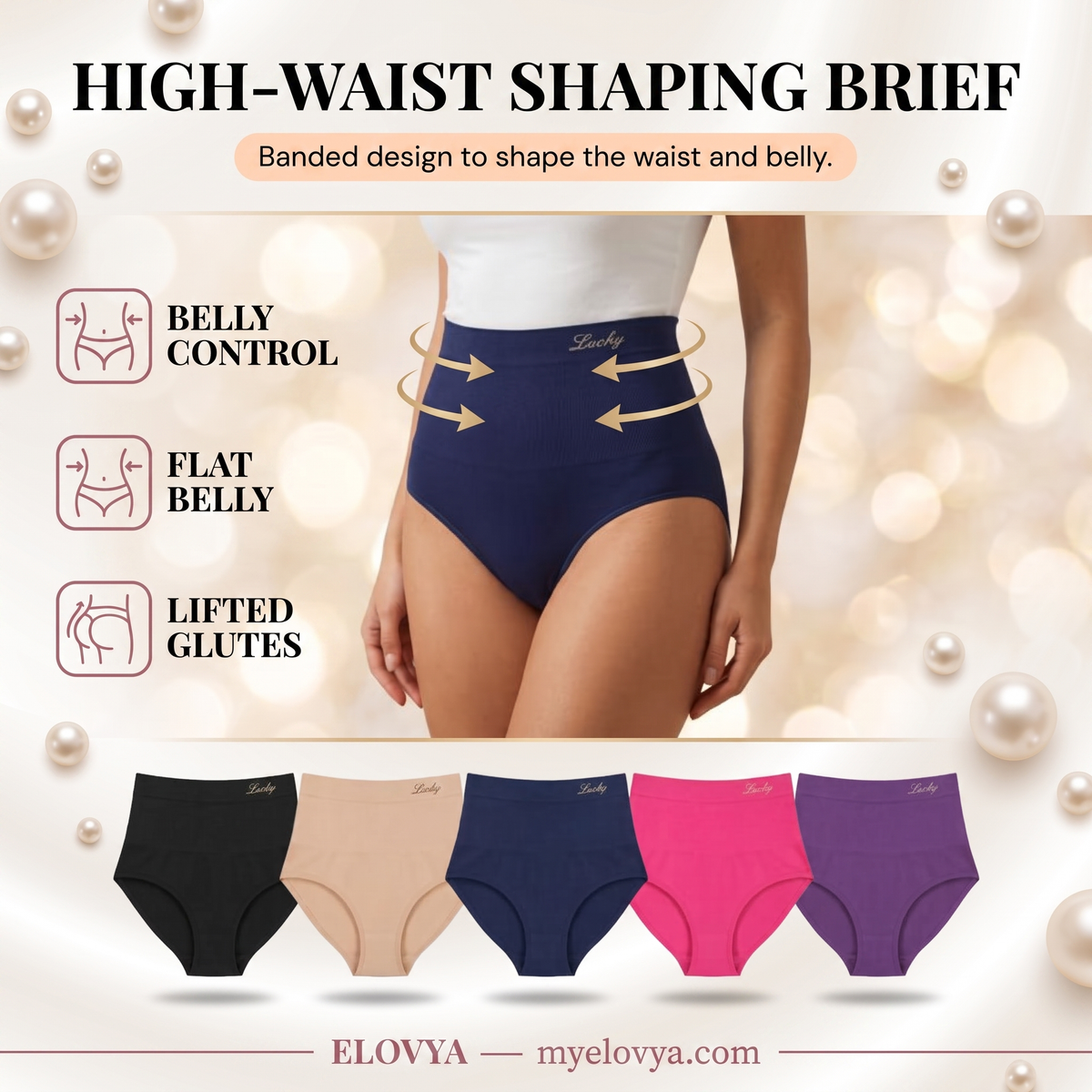 High-Waisted Shaping Brief – Seamless Tummy Control